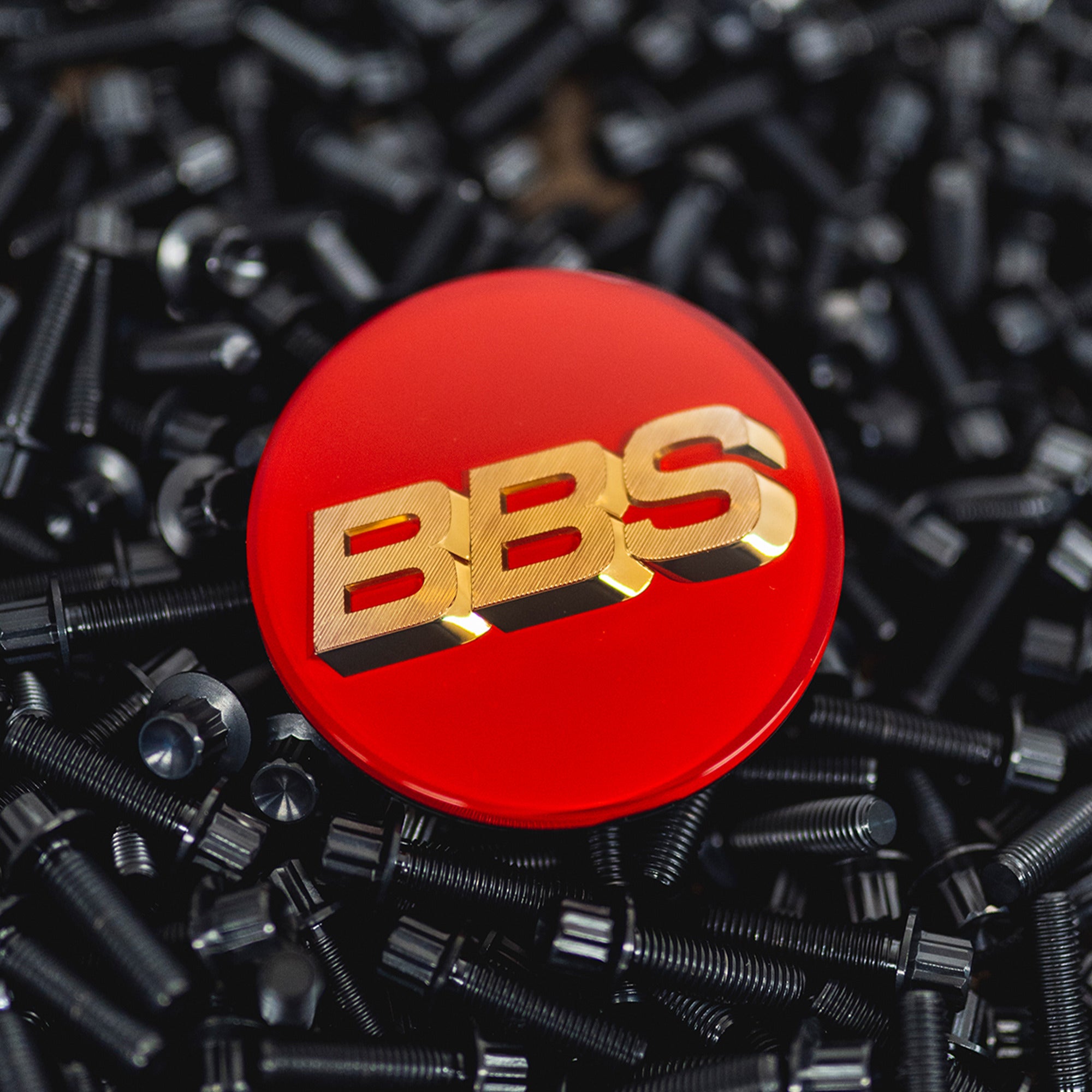 BBS Red/Gold 3D Caps