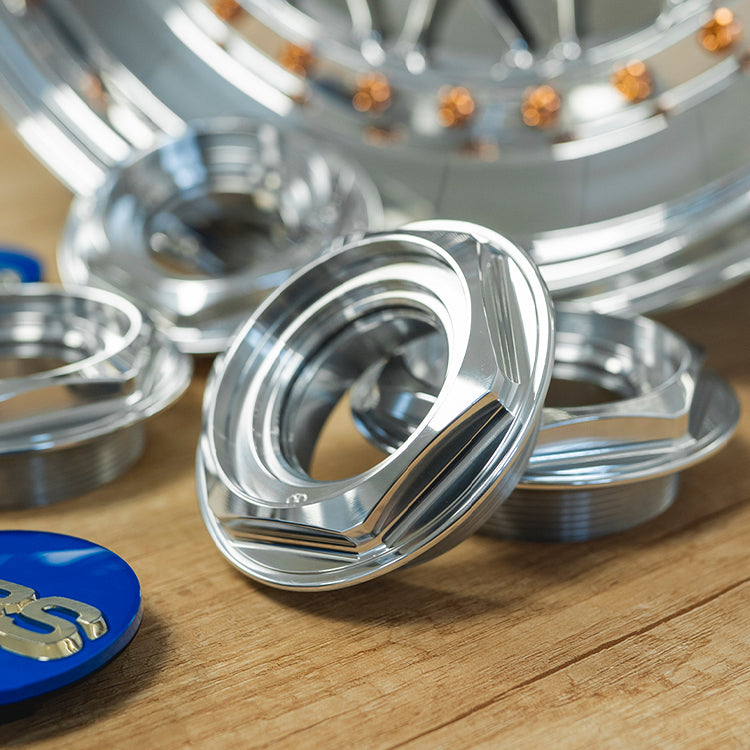 4x BBS RS RC Hexagon Nut Hub Cap Large Thread High 4x BBS RS RC Hexagon Nut Hub Cap Large Thread High