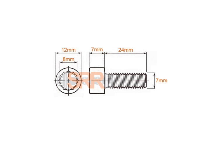 Gold M7 24.5mm Titanium