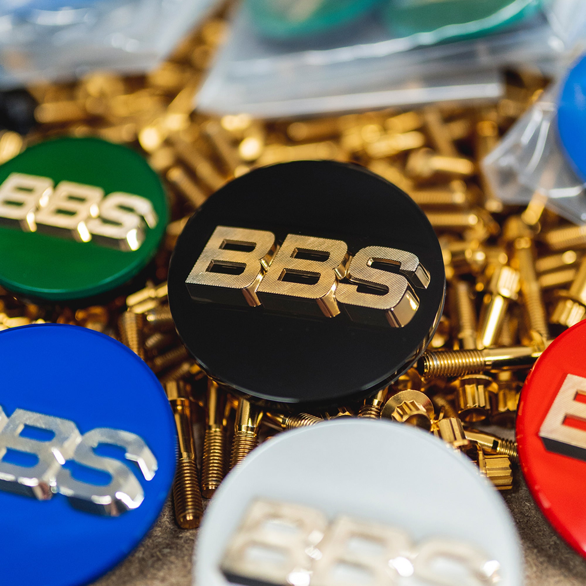 BBS Black/Gold 3D Caps