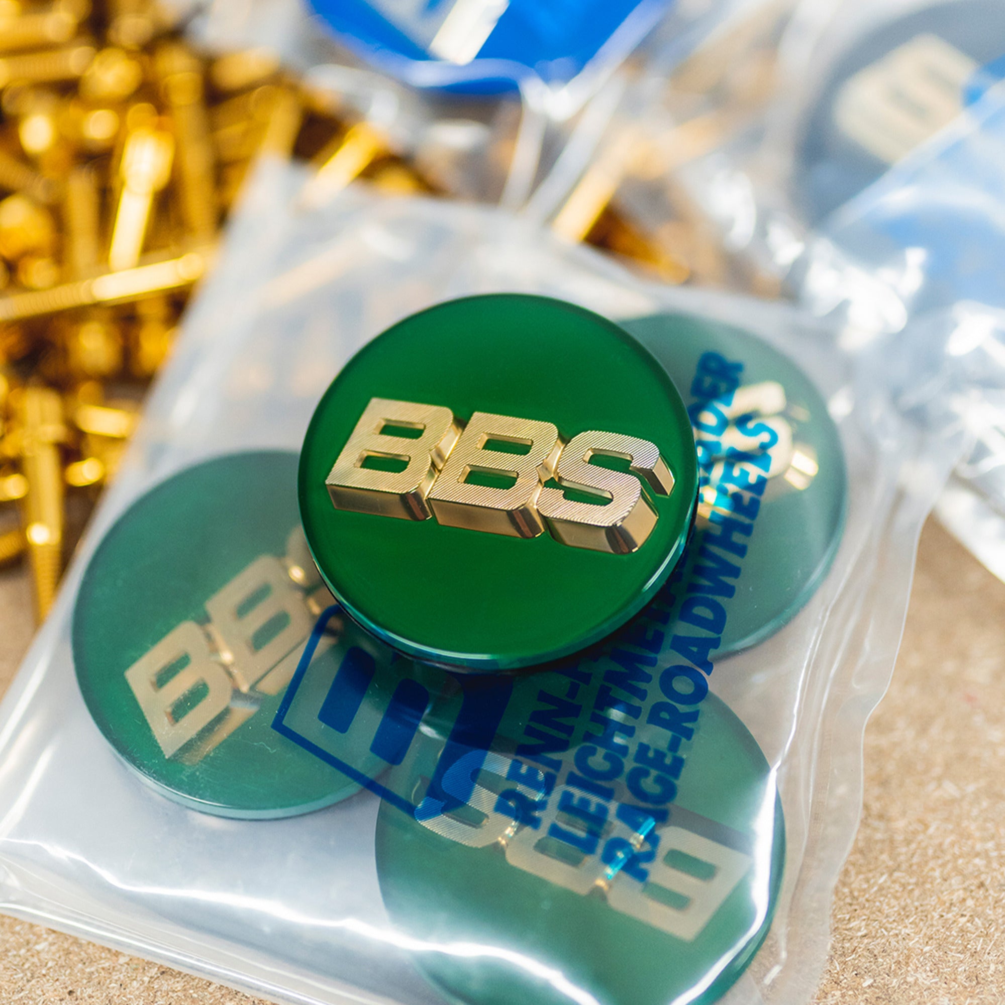 BBS Green/Gold 3D Caps