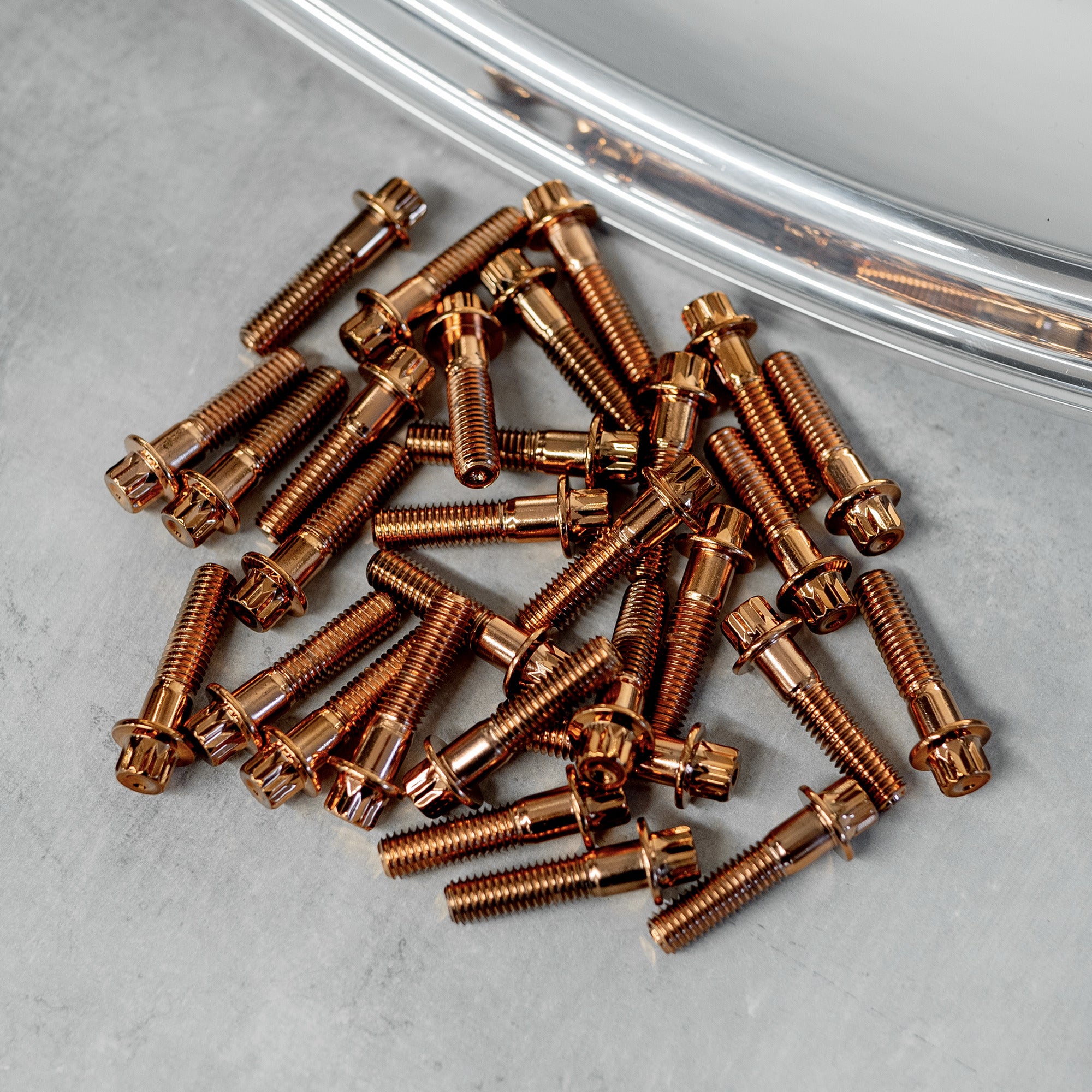 ローズゴールド　ホイール　ピアスボルト　80本　M8 32mm Rose Gold - M8 32mm